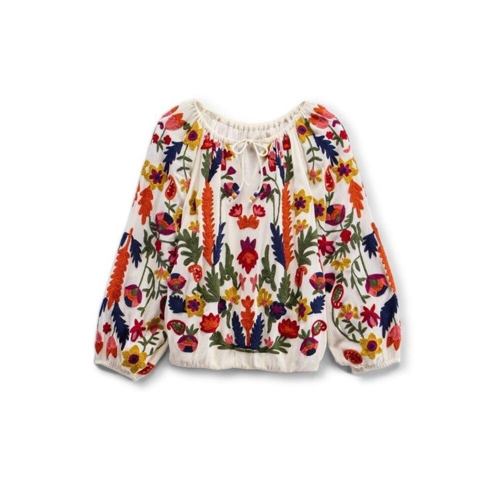 ✨Soft Surroundings Banjara Ivory Sz PM Top✨ - Picture 6 of 11